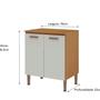 Imagem de Balcão Armário Multiuso para Cooktop com 2 Portas 100% Mdf