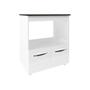 Imagem de Balcão Armário Para Fogão Cooktop 5 Bocas E Forno Elétrico Cozinha Evelyn Mobília Decor Branco