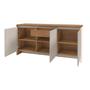 Imagem de Balcão Buffet 3 Portas 1 Gaveta 160cm Madrid Cedro/Off White