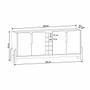 Imagem de Balcão Buffet Lizz 4 Portas com Adega Off White/Cedro 050520 - Casa D