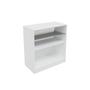 Imagem de Balcão Com Prateleira De Vidro MDF Modelo Misto New 89x95x45 cm Comac
