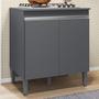 Imagem de Balcao Com Tampo Cooktop 79 cm 2 Portas Andreia Cinza REAJL