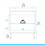 Imagem de Balcão Cooktop para Cozinha Sabrina com 2 Portas 80x52cm Preto 0467 MENU