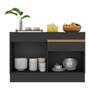 Imagem de Balcão Cozinha com Rodapé Gabinete Pia 120 cm 2 Portas 1 Gaveta Veneza GB Multimóveis MP2117 Preto