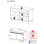 Imagem de Balcão Cozinha Gabinete Pia 120 cm 2 Portas Veneza Multimóveis MP3738 Preto/Preto