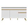 Imagem de Balcão Cozinha Gabinete Pia 150 cm 3 Portas 1 Gaveta Veneza GW Multimóveis MP3740 Branco