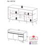 Imagem de Balcão Cozinha Gabinete Pia 150 cm 3 Portas 1 Gaveta Veneza GW Multimóveis MP3740 Branco