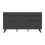 Imagem de Balcão Cozinha Gabinete Pia 150 cm 3 Portas 1 Gaveta Veneza Multimóveis MP2072.895 Preto