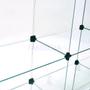 Imagem de Balcão de Atendimento Caixa Modulado em Vidro + Gaveta Dupla Branco - 2,00 x 1,10 x 0,30