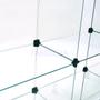 Imagem de Balcão de Atendimento Modulado em Vidro com Rodízios - 0,90 x 1,10 x 0,30