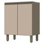 Imagem de Balcão de Cozinha 60 cm Connect 2 Portas 100% Mdf C78 Duna/Cristal - Henn