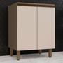 Imagem de Balcão de Cozinha 60 cm Connect 2 Portas 100% Mdf C78 Duna/Cristal - Henn
