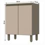Imagem de Balcão de Cozinha 60 cm Connect 2 Portas 100% Mdf C78 Duna/Cristal - Henn