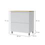 Imagem de Balcão de Cozinha 80 Cm Rainha 1 Porta 1 Gaveta 100% Mdf Branco/Nature - Nesher
