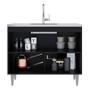 Imagem de Balcão de Cozinha Com Pia Inox 100cm Julia M24 Preto - Mpozenato