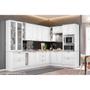 Imagem de Balcão de Cozinha Modulado p/ Pia c/ Tampo Americana c/ 2 Portas e 3 Gavetas 120cm Branco - Henn