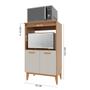 Imagem de Balcão de Cozinha Modulado para Forno e Microondas Fidelitá Atenas 65cm 2 Portas Freijó/Off-White