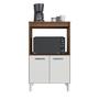 Imagem de Balcão De Cozinha Modulado Para Forno e Microondas Fidelitá Verona 65 Cm 2 Portas Noce/Off-White