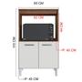 Imagem de Balcão De Cozinha Modulado Para Forno e Microondas Fidelitá Verona 65 Cm 2 Portas Noce/Off-White