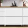 Imagem de Balcão de Cozinha Rainha Nesher MDF com 1 Porta Basculante e 1 Gaveta Branco Nature
