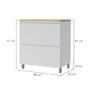 Imagem de Balcão de Cozinha Rainha Nesher MDF com 1 Porta Basculante e 1 Gaveta Branco Nature