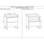 Imagem de Balcão de Cozinha Viv Aluminum 80 cm 1 Porta Basculante e 1 Gaveta Freijó Vanilla com Tampo - Kits Paraná