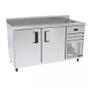Imagem de Balcão de Encosto Refrigerado Inox 2M Borda Com Espelho e 1 Cuba VBSR20 Venâncio 220v