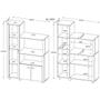 Imagem de Balcão de Escritório Multiuso BL-3304 c/ 3 Portas e Nicho p/ Microondas 96cm Branco - Tecno Mobili