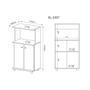 Imagem de Balcão de Escritório Multiuso BL-3307 c/ 2 Portas e Nicho p/ Microondas 60cm Branco - Tecno Mobili