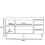 Imagem de Balcão Gabinete 159cm Sem Tampo 3 Portas Karen P14 Nature/Off White - Mpozenato