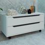 Imagem de Balcao Gabinete Com 2 Gavetas e 4 Rodizios BN3643 Branco Tecno Mobili
