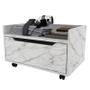 Imagem de Balcão Gabinete para Banheiro Ambiente BN3647 Mármore Branco - Tecnomobili