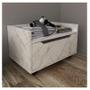 Imagem de Balcão Gabinete para Banheiro Ambiente BN3647 Mármore Branco - Tecnomobili