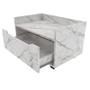 Imagem de Balcão Gabinete para Banheiro Ambiente BN3647 Mármore Branco - Tecnomobili