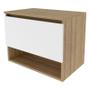 Imagem de Balcão Gabinete Suspenso BN3606 com Espelho para Banheiro BN3608 Amendoa Branco - Tecnomobili