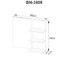 Imagem de Balcão Gabinete Suspenso BN3606 com Espelho para Banheiro BN3608 Amendoa Branco - Tecnomobili