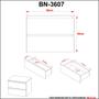 Imagem de Balcão Gabinete Suspenso para Banheiro 60cm com 2 Gavetas BN3607 Branco - Tecno