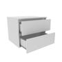 Imagem de Balcão Gabinete Suspenso para Banheiro 60cm com 2 Gavetas BN3607 Branco - Tecno