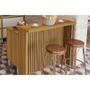 Imagem de Balcão Ilha Cozinha Gourmet Princesa c/ 1 Porta e 2 Gavetas 120cm Freijo/Off White - Nesher