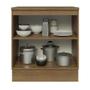 Balcão Madesa Lux 70 cm 2 Portas - Rustic/Preto (Com Tampo) Imagem de Balcão Madesa Lux 70 cm 2 Portas - Rustic/Preto (Com Tampo)