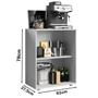 Imagem de Balcao Multiuso Cozinha 78cm 2 Portas 2003202 Branco ARMoveis