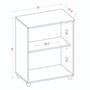 Imagem de Balcao Multiuso Cozinha 78cm 2 Portas 2003202 Branco ARMoveis
