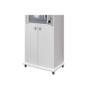 Imagem de Balcão Multiuso Cozinha AM1010 c/ 2 Portas e Nicho p/ Microondas Branco - Movelbento