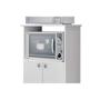 Imagem de Balcão Multiuso Cozinha AM1010 c/ 2 Portas e Nicho p/ Microondas Branco - Movelbento