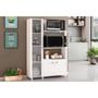 Imagem de Balcão Multiuso Cozinha BL-3304 c/ 3 Portas e Nicho p/ Microondas Branco - Tecno Mobili