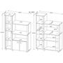 Imagem de Balcão Multiuso Cozinha   BL-3304 c/ 3 Portas e Nicho p/ Microondas Branco - Tecno Mobili