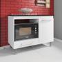 Imagem de Balcão Multiuso Forno e Cooktop até 5 Bocas Armário Cozinha Branco