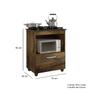 Imagem de Balcão para Cooktop 4 Bocas 1 Porta Basculante Espaço para Micro-ondas Salvia Kaiki Móveis