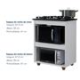 Balcão para Cooktop 5 Bocas 2 Nichos para Forno Turim - Kaiki Móveis Imagem de Balcão para Cooktop 5 Bocas 2 Nichos para Forno Turim