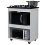 Balcão para Cooktop 5 Bocas 2 Nichos para Forno Turim - Kaiki Móveis Imagem de Balcão para Cooktop 5 Bocas 2 Nichos para Forno Turim